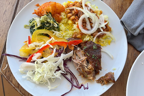 Buffet Lunch in the Lisboa Lounge Al Fesco on World Traveller