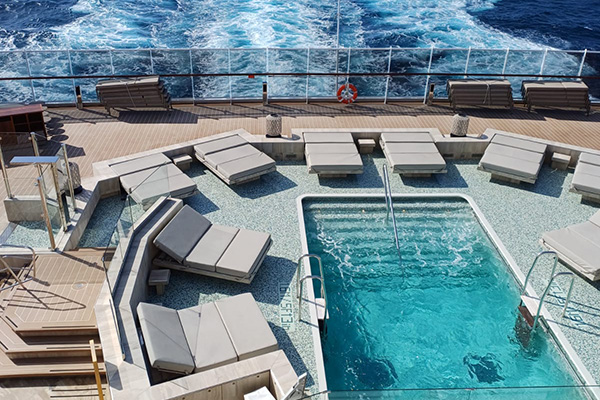 Outdoor Pool on a sunny day aboard Explora I