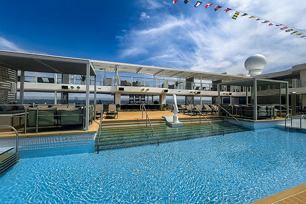 Pool Deck Area on Silversea Silver Ray